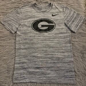 Nike Drifit Georgia Bulldogs Graphic Shirt Gray‎ Athletic Game Day Men's Small